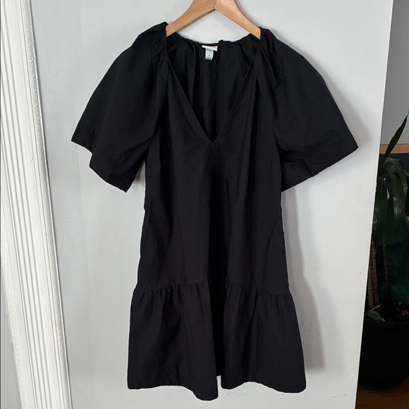 a new day Dresses & Skirts - a new day Cotton Black Puffy Dress Sz Small